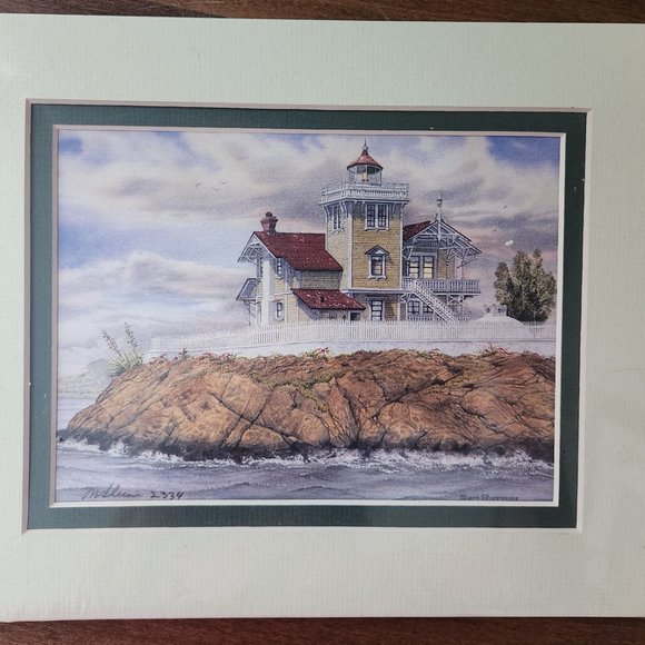 East Brother Lighthouse Richmond, CA Signed Print by March Sherman - Picture 3 of 6